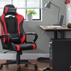 Hot SONGMICS Bureau 120 cm noir Blanc