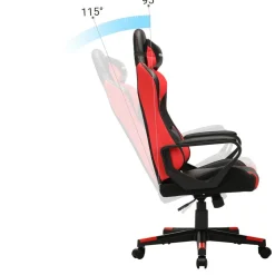 Hot SONGMICS Bureau 120 cm noir Blanc