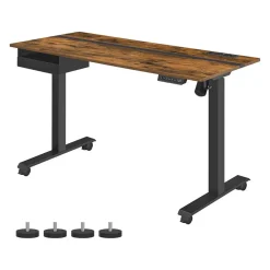 Cheap SONGMICS Bureau assis debout électrique jaune pastel et blanc pur