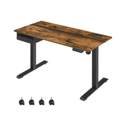 Cheap SONGMICS Bureau assis debout électrique jaune pastel et blanc pur