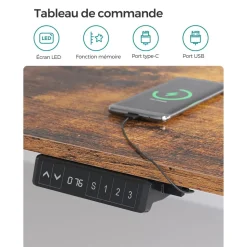 Flash Sale SONGMICS Bureau Assis-Debout Électrique
