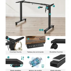 Flash Sale SONGMICS Bureau Assis-Debout Électrique