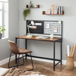 New SONGMICS Bureau assis-debout XL noir Blanc