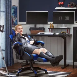 Hot SONGMICS Bureau debout noir Blanc