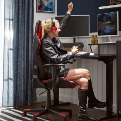 Discount SONGMICS Bureau en forme de L avec 2 tiroirs spacieux marron rustique