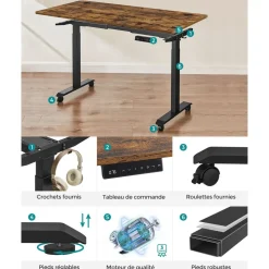 Clearance SONGMICS Bureau en L grège