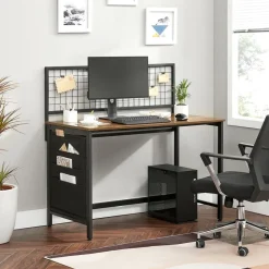 Outlet SONGMICS Bureau gaming 116 cm Noir