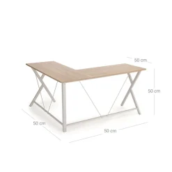 Cheap SONGMICS Bureau informatique d'angle beige