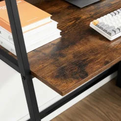 Fashion SONGMICS Bureau informatique en L blanc