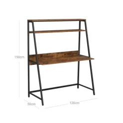 Fashion SONGMICS Bureau informatique en L blanc