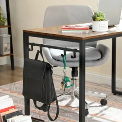 Outlet SONGMICS Bureau informatique en Z couleur hêtre