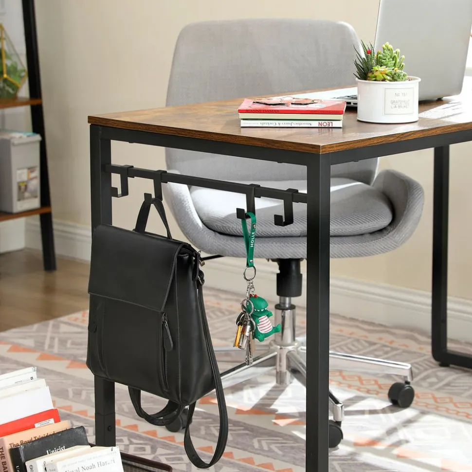 Outlet SONGMICS Bureau informatique en Z couleur hêtre