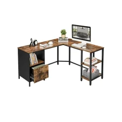 Clearance SONGMICS Bureau électrique 140 cm industriel