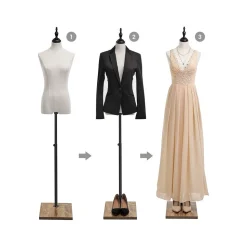 Clearance SONGMICS Buste femme Blanc