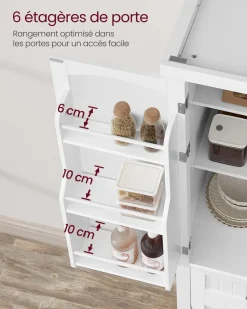 Outlet SONGMICS Caddie 6 roues avec sac isotherme 35l sac amovible noir