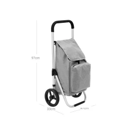 Fashion SONGMICS Caddie de course gris