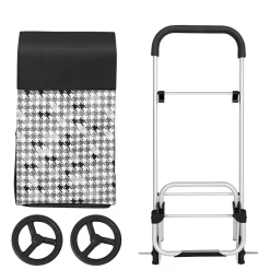Online SONGMICS Caddie de course pied-de-poule Noir
