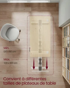 Hot SONGMICS Cadre de bureau électrique blanc