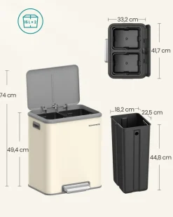 Best Sale SONGMICS Cadre photo A4 avec 3 fonds blanc rustique