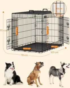 Hot SONGMICS Cage 107 x 70 x 77,5 cm Noir