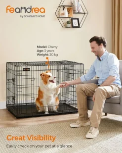 Hot SONGMICS Cage 107 x 70 x 77,5 cm Noir