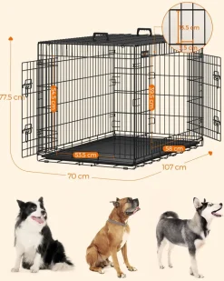 Hot SONGMICS Cage 107 x 70 x 77,5 cm Noir