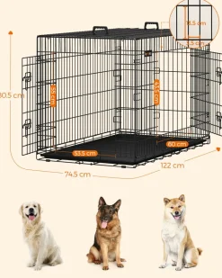 Shop SONGMICS Cage 122 x 74,5 x 80,5 cm Noir