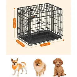 Outlet SONGMICS Cage pliable double porte