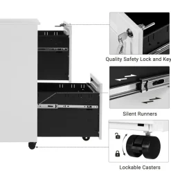 Cheap SONGMICS Caisson 2 tiroirs blanc