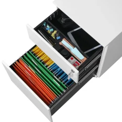 Best Sale SONGMICS Caisson 2 tiroirs bleu canard Blanc