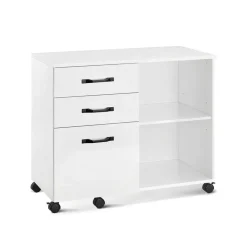 New SONGMICS Caisson 2 tiroirs industriel Brun Vintage Noir