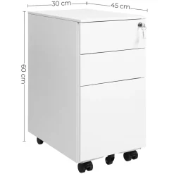 New SONGMICS Caisson 2 tiroirs noir mat