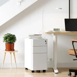 New SONGMICS Caisson ２ tiroirs rustique Brun Vintage Noir