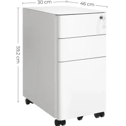 New SONGMICS Caisson ２ tiroirs rustique Brun Vintage Noir