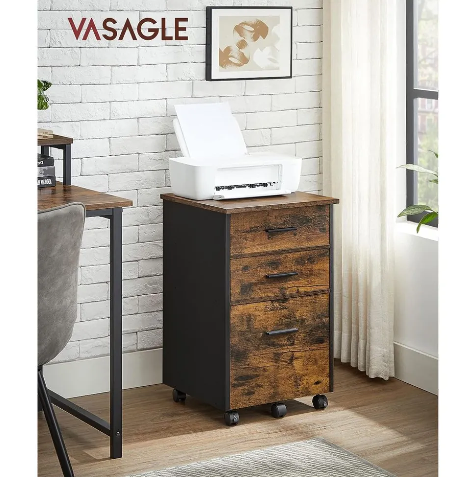 Best SONGMICS Caisson bureau industriel Noir