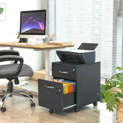 Hot SONGMICS Caisson bureau marron rustique