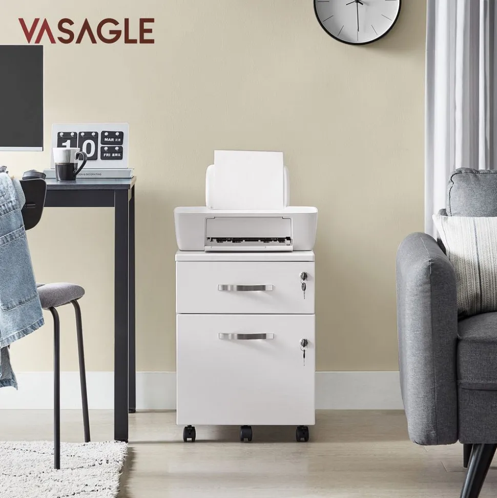 Hot SONGMICS Caisson bureau marron rustique