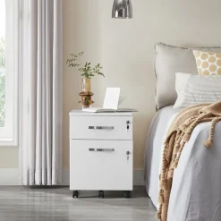 Hot SONGMICS Caisson bureau marron rustique