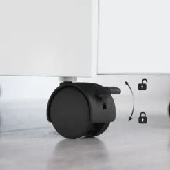 Fashion SONGMICS Caisson bureau mobile 2 tiroirs en tissu marron rustique noir d'encre