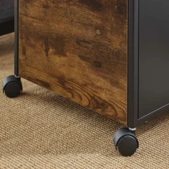 Shop SONGMICS Caisson de bureau à 2 portes en acier noir