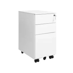 New SONGMICS Caisson de bureau mobile avec 4 tiroirs blanc nuage