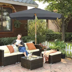 Clearance SONGMICS Canisse 0,9 x 5 m gris foncé