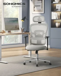 Sale SONGMICS Chaise bureau ergonomique en toile 53 cm noir d'encre