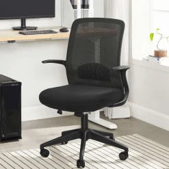 Discount SONGMICS Chaise de bureau accoudoirs Blanc