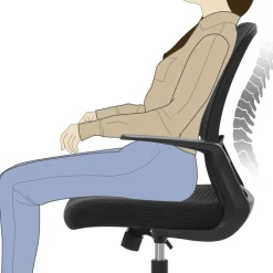 Discount SONGMICS Chaise de bureau accoudoirs Blanc