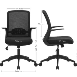 Discount SONGMICS Chaise de bureau accoudoirs Blanc