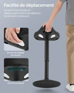 Outlet SONGMICS Chaise de bureau appui-tête maille Blanc