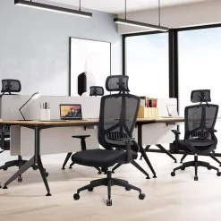 Hot SONGMICS Chaise de bureau dossier confort Blanc