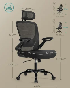 Flash Sale SONGMICS Chaise de bureau maille