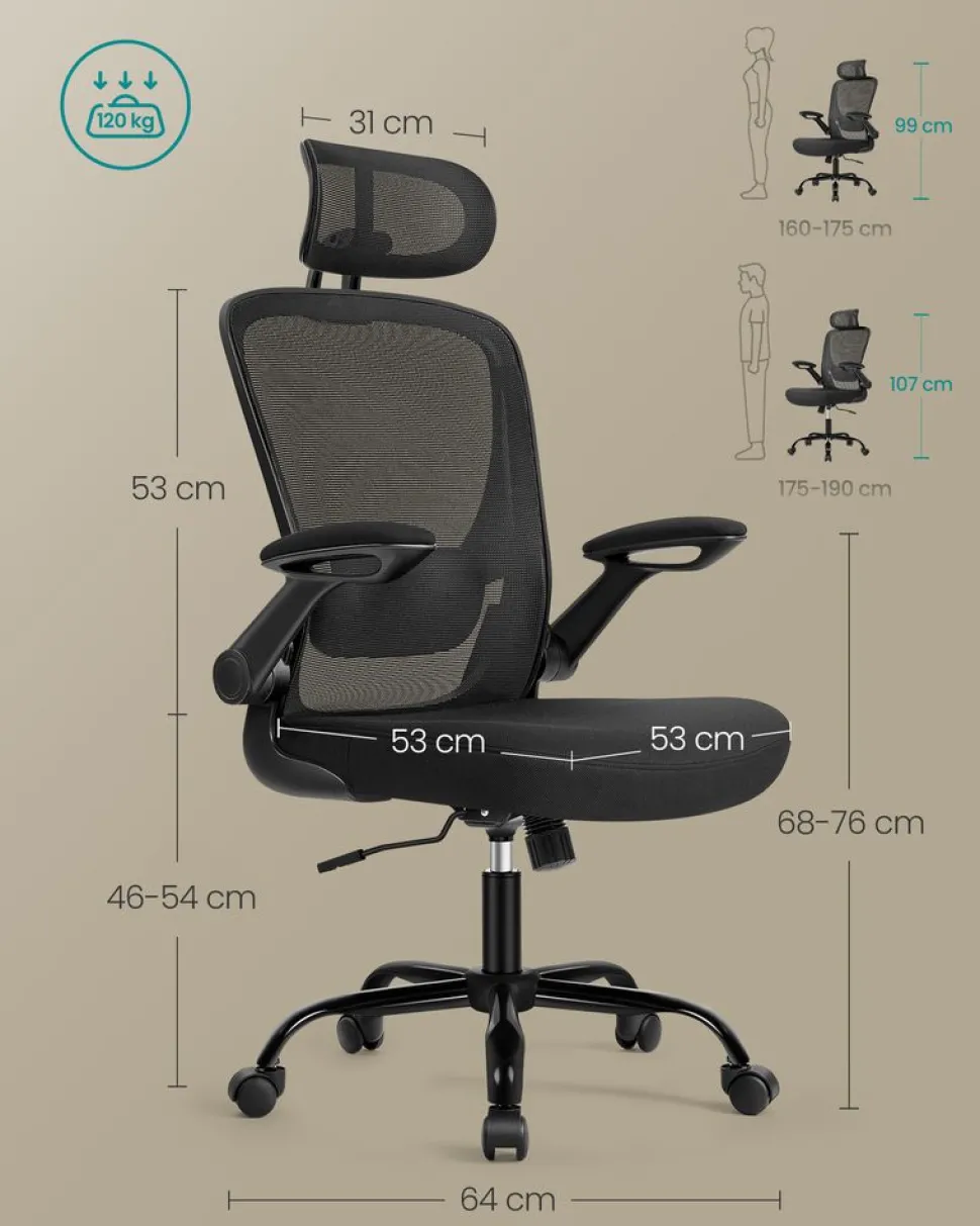 Flash Sale SONGMICS Chaise de bureau maille